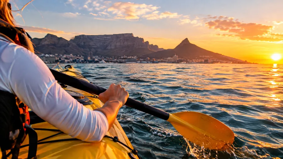 Sunset Kayaking in Cape Town Light Wind Safety
