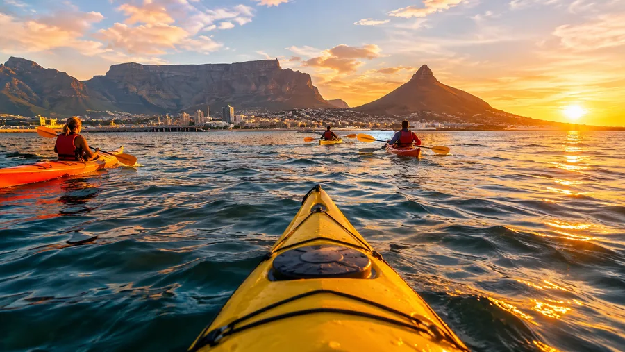 Sunset Kayaking in Cape Town Light Wind Safety